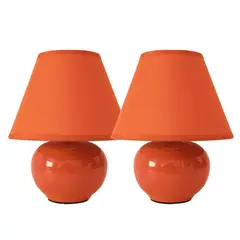 TEMPORA - Set de dos lámparas de cerámica naranjo