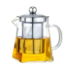 GENERICO - Tetera Vidrio Resistente Al Fuego Con Infusor Acero 550 Ml