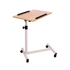 HOMASTTI - Mesa Plegable Enfermo Cama Altura Ajustable Computador Maple