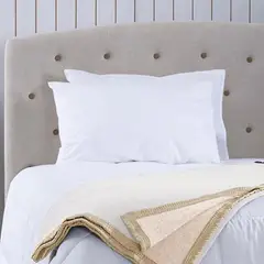 BELLAVISTA OVEJA TOME - Frazada 70% Lana Bicolor King - Vicuña Blanco