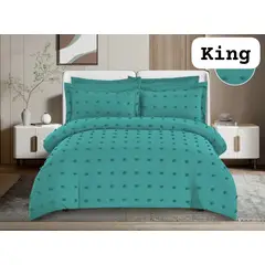 ANGELES DEL HOGAR - Cobertor de Verano Quilt King Turquesa