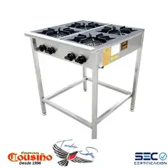 COUSIÑO - Anafe 4 platos quemador industrial 21cm