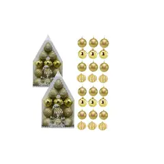 GENERICO - Esferas Navidad Decorativa Adorno Navideño Bambalina 24 UNID