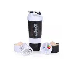 SPIDER TECH - Botella Deportiva Shaker Proteina Mezclador Batidos Fitness