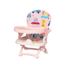 BABYLUNA - Silla 2 En 1 Para Comer O Jugar Portátil Cojín Animales Rosa