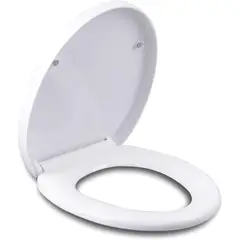 KUANGYE - Asiento Y Tapa De Cierre Lento De Wc Blanca Caída Lenta