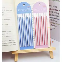 GENERICO - 2 Notas Adhesivas transparentes subrayar textos book Strips
