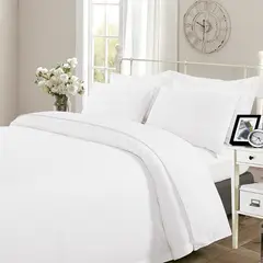 HEBRA - Juego Sabana Broderie Vitoria 1.5P Blanco