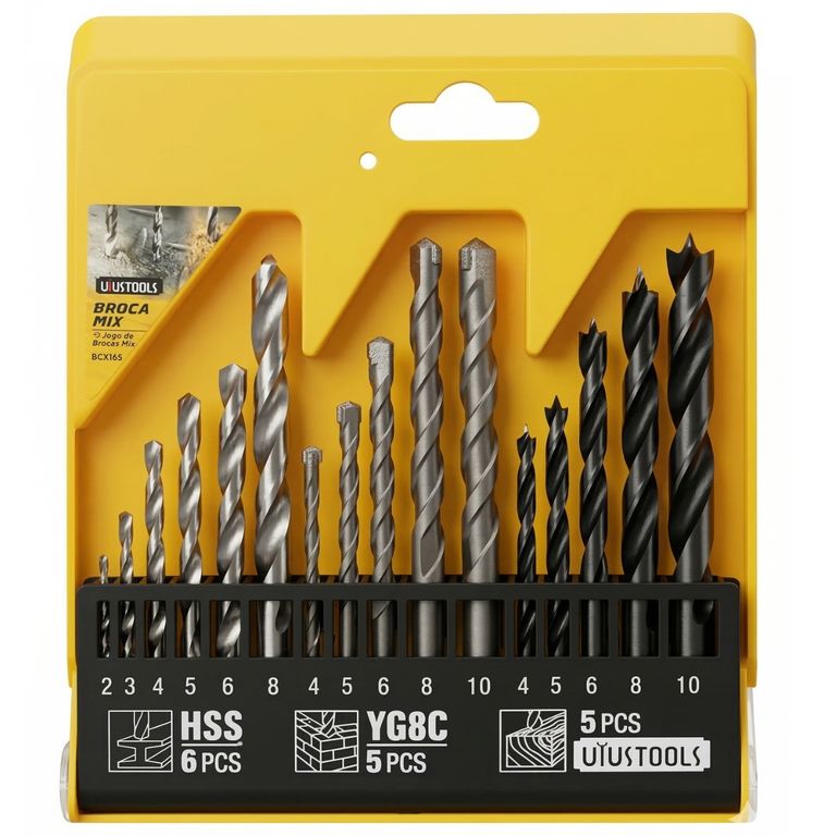 Brocas Para Metal Madera Concreto 16 Piezas Uyustools