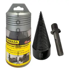 KAMASA - Broca Cónica Para Astillar O Partir Madera Y Leña 42mm