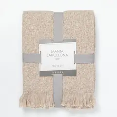 HEBRA - Manta Barcelona 125X150 Beige