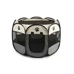 IMPORTCLICK - Corral Mascotas Portátil Multifuncional Perros Gatos Talla L Gris