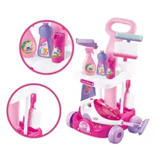 GENERICO - SET DE ASEO JUGUETE DE LIMPIEZA ESCOBA ASPIRADORA DE MANO