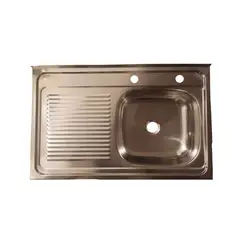GENERICO - Cubierta Lavaplatos Sobreponer 80cm Kit Sifón Desague LI