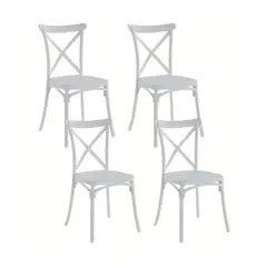 GENERICO - PACK 4 SILLA SENA POLIPROPILENO - BLANCO
