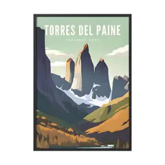 CREANGO - CUADRO POSTER TORRES DEL PAINE CHILE 33X43