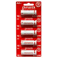 AIWA - Pack 5 Pilas Alcalinas AA LR6 Tira