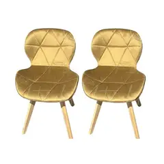 GENERICO - Pack de 2 Silla Velvet - Oro