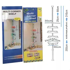 GENERICO - Esquinero Organizador Repisa De Baño Altura Regulable