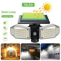 GENERICO - Foco Solar Doble con Sensor de Moviemiento 1500 lm