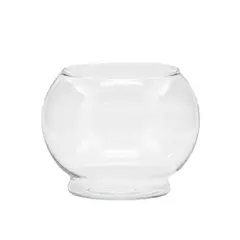 GENERICO - Pecera de Vidrio Redonda Grande - 19 cm