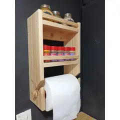 GENERICO - Repisa Cocina Condimentos Con Portarrollo Organizador Cocin