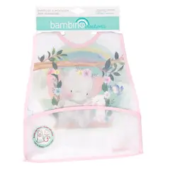 BAMBINO - Babero De Alimentacion Rosado Elefante Niña