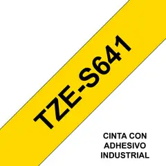 BROTHER - Cinta Tzes641 Negro Sobre Amarillo 18mm X 8mts