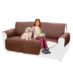 DEWINNER - Funda Cubre sillon sofa reversible cafe 2 cuerpos