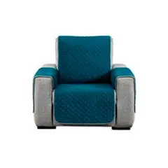 DEWINNER - Funda Cubre sillon sofa reversible turquesa 1 cuerpo