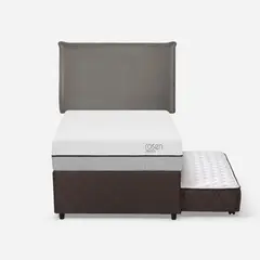 ROSEN - Diván Cama Pratta 1,5 Plazas + Respaldo Maurice Gris