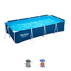 BESTWAY - Piscina estructural rectangular 400x211x81cm + Bomba