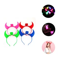 ATURE - 10u Diademas Luz Led Con Cuernos Color Aleatorio