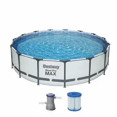 BESTWAY - Piscina estructural redonda 366x100cm con bomba gris
