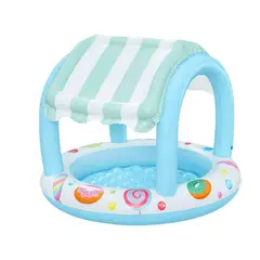 BESTWAY - Piscina inflable bebe techo tienda dulces 104x84cm