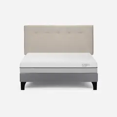 ROSEN - Cama Europea Pratta 2 Pl Pata Madera BN +Respaldo New Bennet