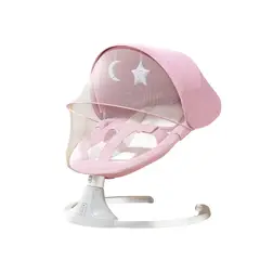 BABYLUNA - Silla Mecedora Smart para Bebes con Balanceo y Música Rosa