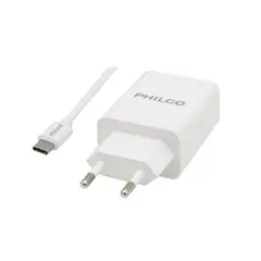 PHILCO - Cargador Rápido USB Cable Tipo C