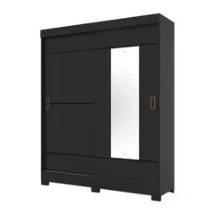 GENERICO - Closet 2 puertas corredizas negro Briz