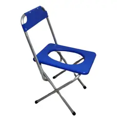 GENERICO - Silla plegable WC portatil para camping azul