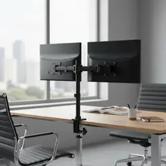 BRASFORMA - Soporte para 2 Monitores Articulado 13" a 27" 360° SBRM721