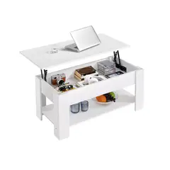 HOMER DESIGN - Mesa De Centro Calidad Con Cajon Living 98x50x42cm Elevable