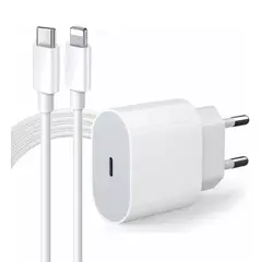 GENERICO - Cargador 20w Para iPhone Cable USB-C a lighting 1 metro