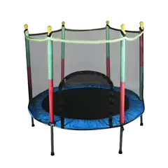 ELEONOR - Mini Trampolín Cama Elástica con Malla Niños 140cm - Azul