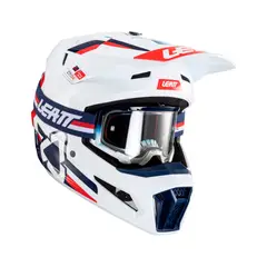 LEATT - Kit Casco Con Antiparra Moto 3.5 V24 Royal M