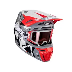 LEATT - Kit Casco Con Antiparra Moto 8.5 V24 Forge S