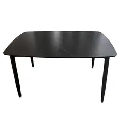 GENERICO - Mesa de comedor estilo mármol Negra 120×70 cm