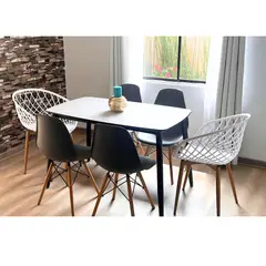 GENERICO - Mesa de comedor estilo mármol Gris 120×70 cm