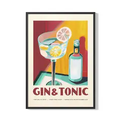 CREANGO - CUADRO POSTER GIN TONIC COCTEL 33X43