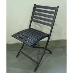 GENERICO - Silla Plegable para Exteriores Restaurante Terraza Negro Pack x2